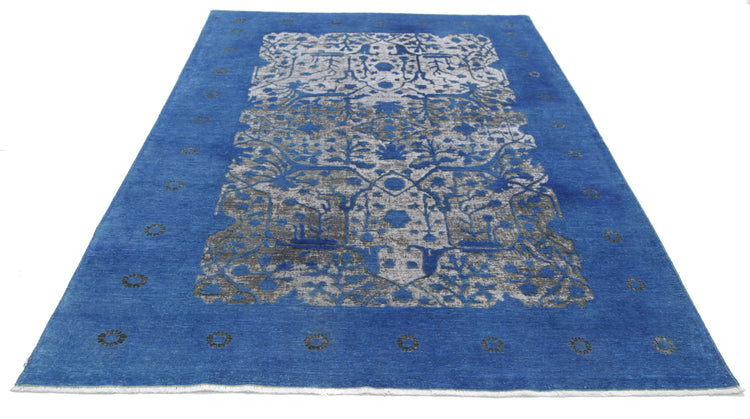 Hand Knotted Onyx Wool Rug - 5'11'' x 8'4''