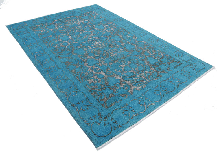 Hand Knotted Onyx Wool Rug - 5'10'' x 8'3''