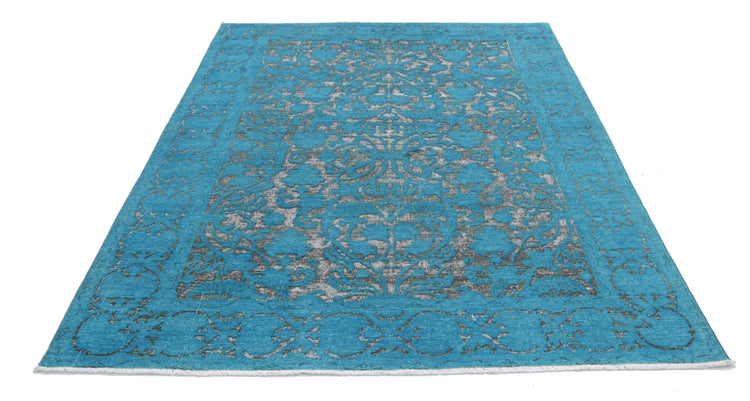Hand Knotted Onyx Wool Rug - 5'10'' x 8'3''