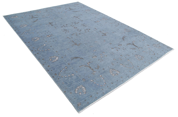 Hand Knotted Onyx Wool Rug - 6'11'' x 9'9''