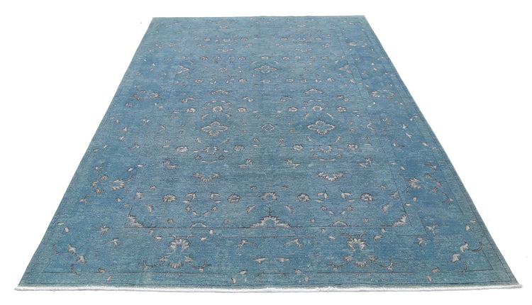 Hand Knotted Onyx Wool Rug - 5'10'' x 9'4''