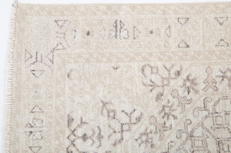 Hand Knotted Fine Mamluk Wool Rug - 3'5'' x 9'5''