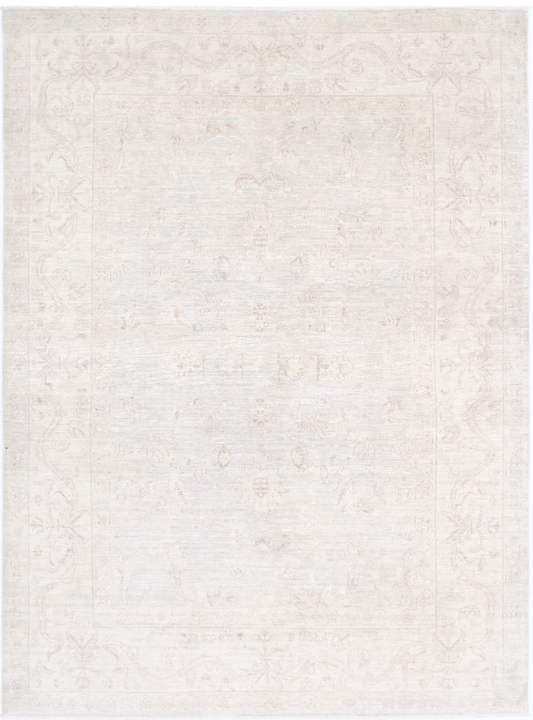 Hand Knotted Serenity Wool Rug - 6' 4" X 8' 6" 6' 4" X 8' 6" (193 X 259) / Ivory / Wool