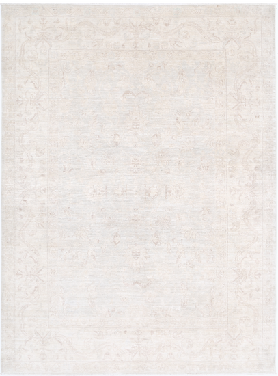 Hand Knotted Serenity Wool Rug - 6' 4" X 8' 6" 6' 4" X 8' 6" (193 X 259) / Ivory / Wool