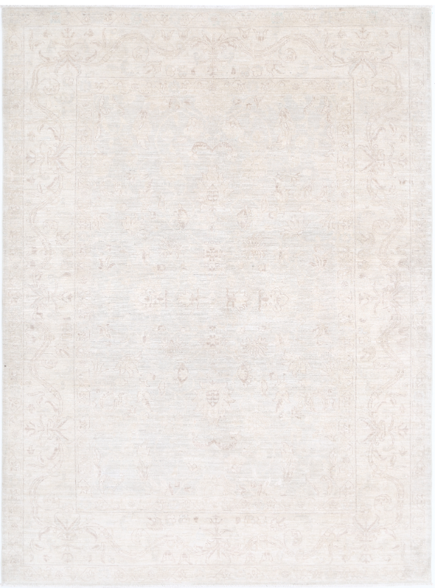 Hand Knotted Serenity Wool Rug - 6' 4" X 8' 6" 6' 4" X 8' 6" (193 X 259) / Ivory / Wool