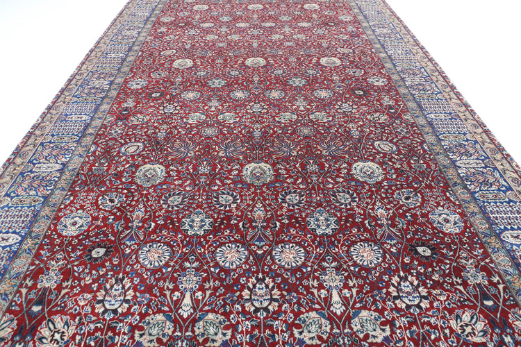 Hand Knotted Heritage Tabriz Wool Rug - 9'0'' x 17'9''