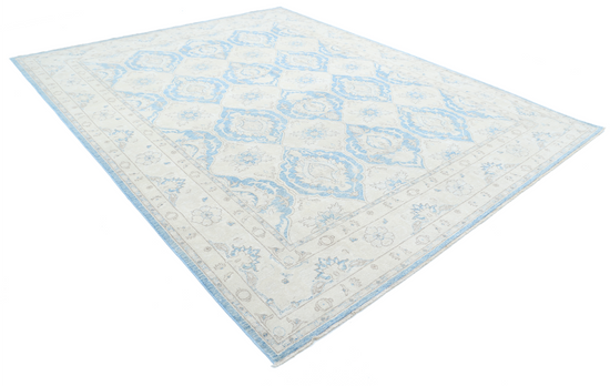 Hand Knotted Serenity Wool Rug - 9' 2" X 11' 4" 9' 2" X 11' 4" (280 X 345) / Blue / Wool