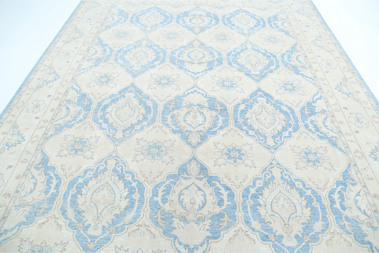 Hand Knotted Serenity Wool Rug - 9' 2" X 11' 4" 9' 2" X 11' 4" (280 X 345) / Blue / Wool