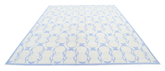 Hand Knotted Artemix Wool Rug - 8' 10" X 11' 5" 8' 10" X 11' 5" (269 X 348) / Blue / Wool