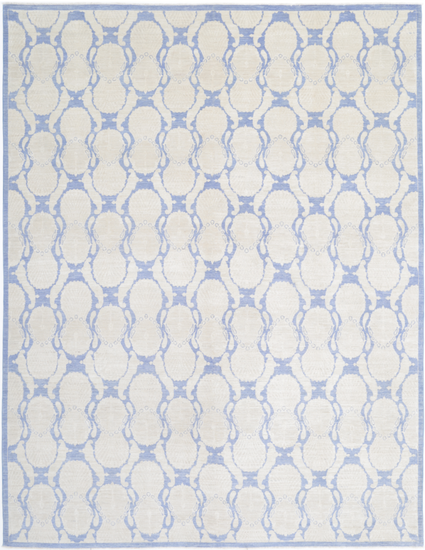 Hand Knotted Artemix Wool Rug - 8' 10" X 11' 5" 8' 10" X 11' 5" (269 X 348) / Blue / Wool