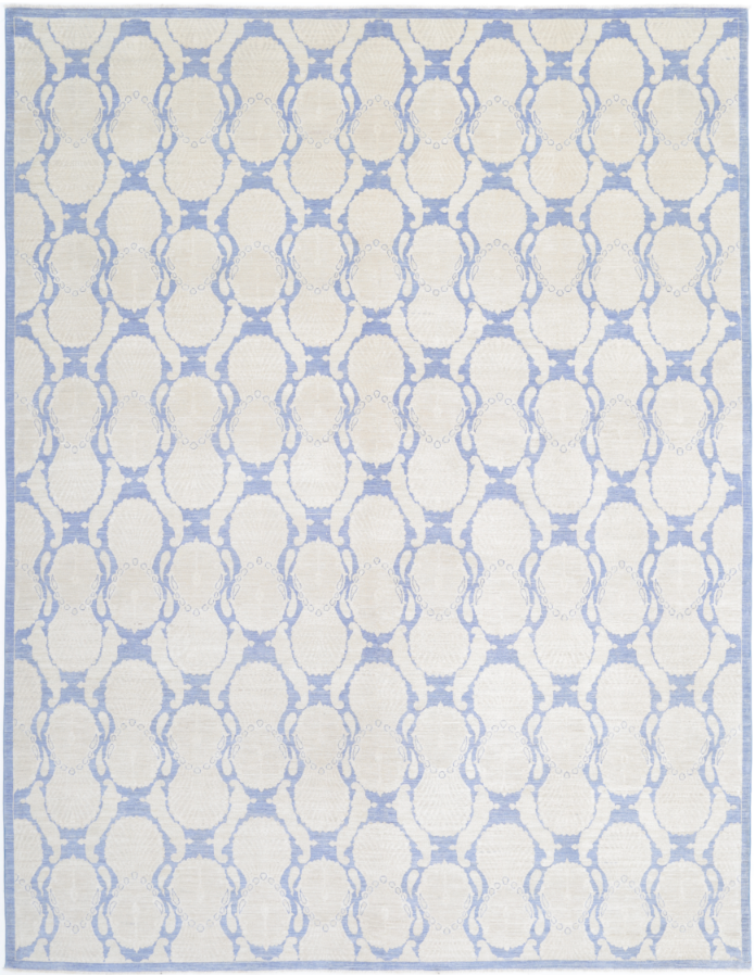 Hand Knotted Artemix Wool Rug - 8' 10" X 11' 5" 8' 10" X 11' 5" (269 X 348) / Blue / Wool