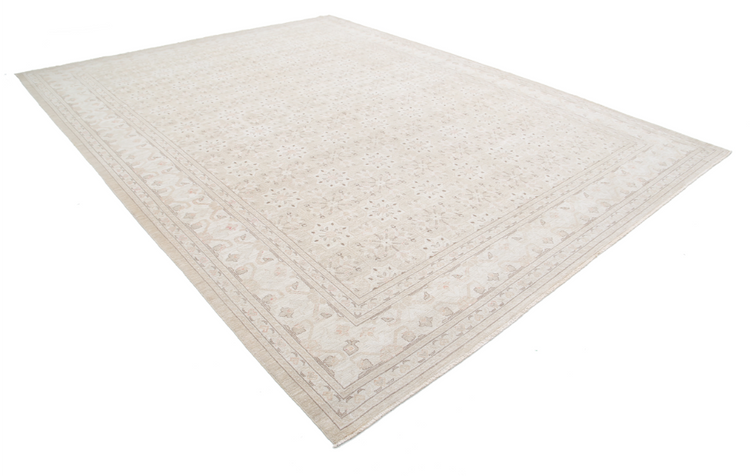 Hand Knotted Serenity Wool Rug - 10' 3" X 13' 8" 10' 3" X 13' 8" (312 X 417) / Ivory / Wool