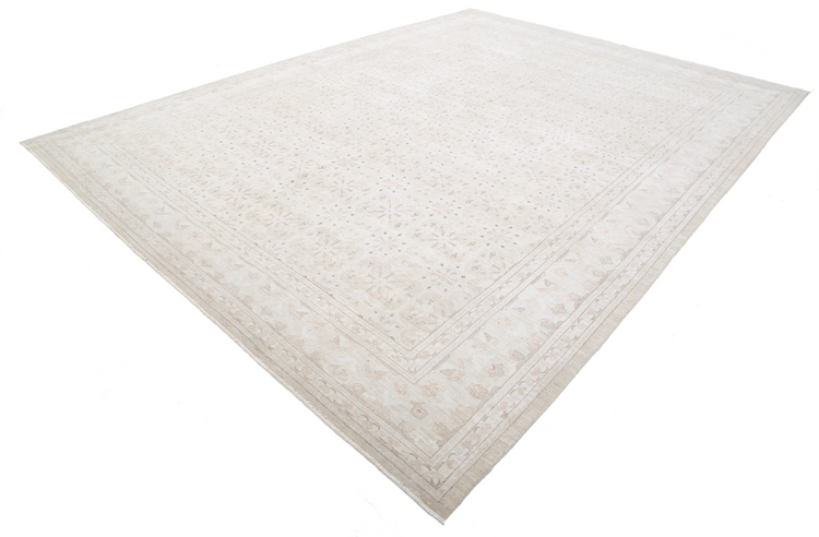 Hand Knotted Serenity Wool Rug - 10' 3" X 13' 8" 10' 3" X 13' 8" (312 X 417) / Ivory / Wool