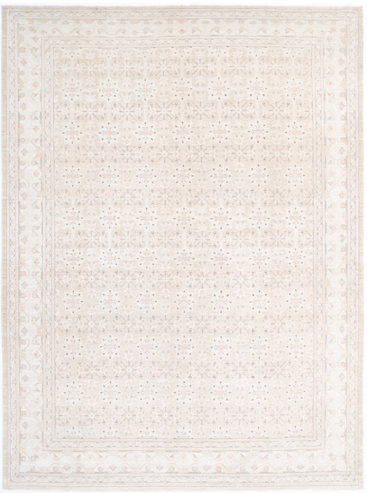 Hand Knotted Serenity Wool Rug - 10' 3" X 13' 8" 10' 3" X 13' 8" (312 X 417) / Ivory / Wool