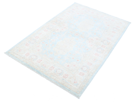 Hand Knotted Serenity Wool Rug - 3' 2" X 4' 9" 3' 2" X 4' 9" (97 X 145) / Blue / Wool