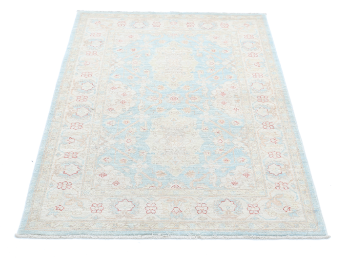 Hand Knotted Serenity Wool Rug - 3' 2" X 4' 9" 3' 2" X 4' 9" (97 X 145) / Blue / Wool