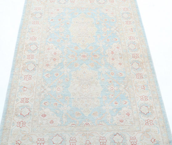 Hand Knotted Serenity Wool Rug - 3' 2" X 4' 9" 3' 2" X 4' 9" (97 X 145) / Blue / Wool