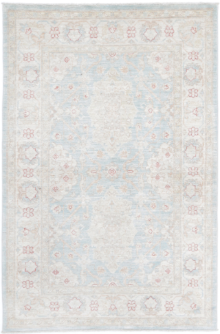 Hand Knotted Serenity Wool Rug - 3' 2" X 4' 9" 3' 2" X 4' 9" (97 X 145) / Blue / Wool