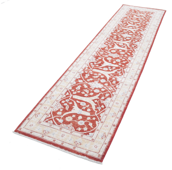 Hand Knotted Ziegler Wool Rug - 2' 5" X 10' 0" 2' 5" X 10' 0" (74 X 305) / Red / Wool