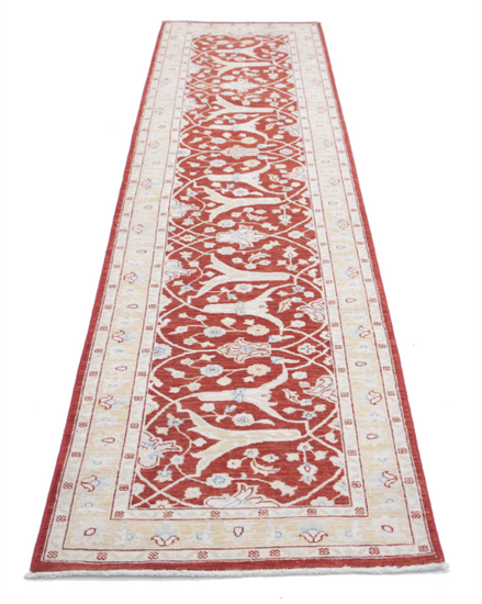 Hand Knotted Ziegler Wool Rug - 2' 5" X 10' 0" 2' 5" X 10' 0" (74 X 305) / Red / Wool