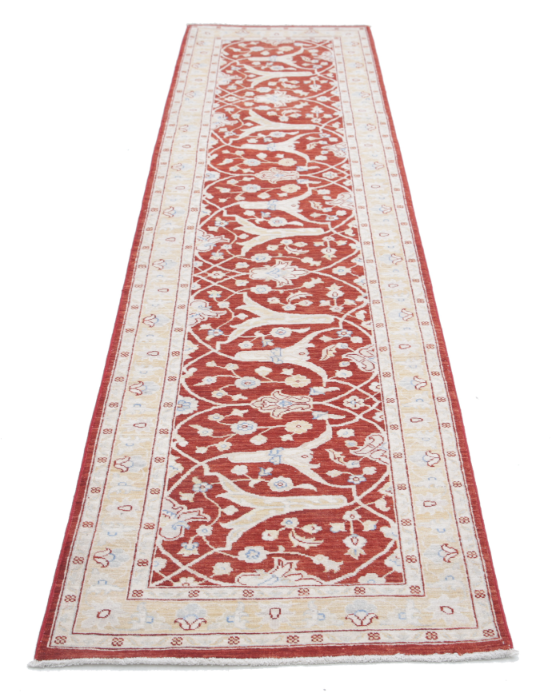 Hand Knotted Ziegler Wool Rug - 2' 5" X 10' 0" 2' 5" X 10' 0" (74 X 305) / Red / Wool