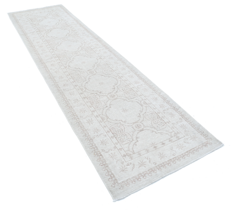 Hand Knotted Serenity Wool Rug - 2' 10" X 10' 10" 2' 10" X 10' 10" (86 X 330) / Ivory / Wool