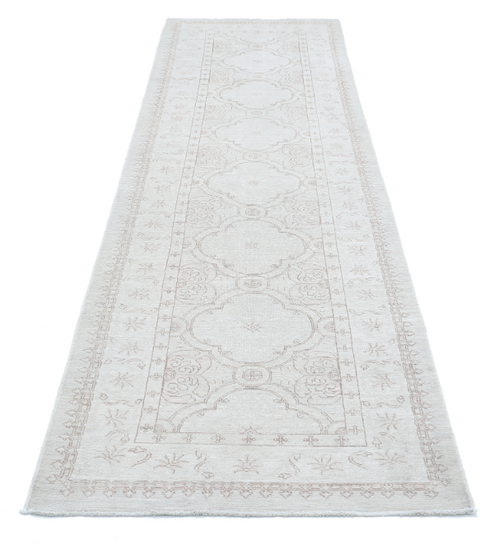 Hand Knotted Serenity Wool Rug - 2' 10" X 10' 10" 2' 10" X 10' 10" (86 X 330) / Ivory / Wool