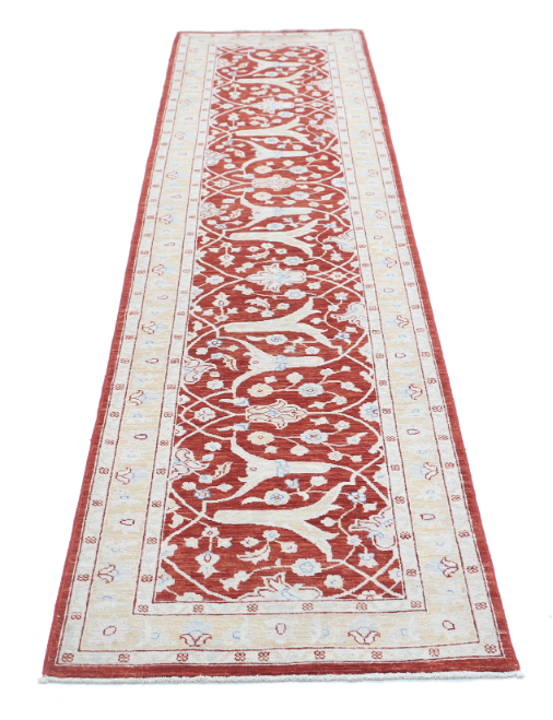 Hand Knotted Ziegler Wool Rug - 2' 5" X 10' 0" 2' 5" X 10' 0" (74 X 305) / Red / Wool