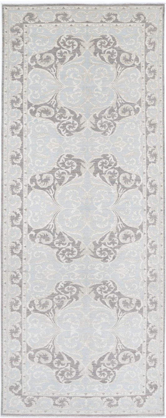 Hand Knotted Fine Serenity Wool Rug - 4'11'' x 13'2''