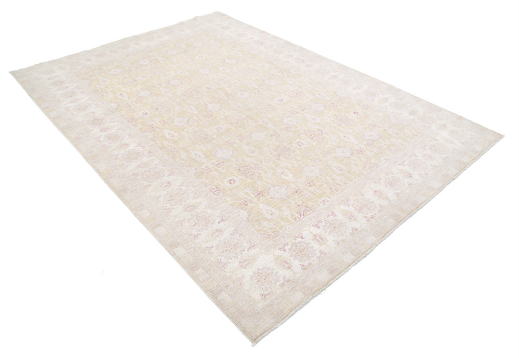 Hand Knotted Serenity Wool Rug - 6' 3" X 8' 9" 6' 3" X 8' 9" (191 X 267) / Ivory / Wool