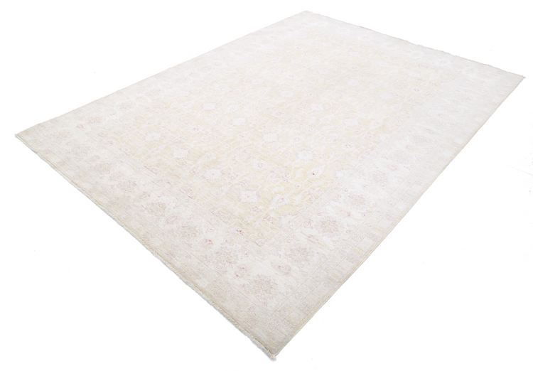 Hand Knotted Serenity Wool Rug - 6' 3" X 8' 9" 6' 3" X 8' 9" (191 X 267) / Ivory / Wool