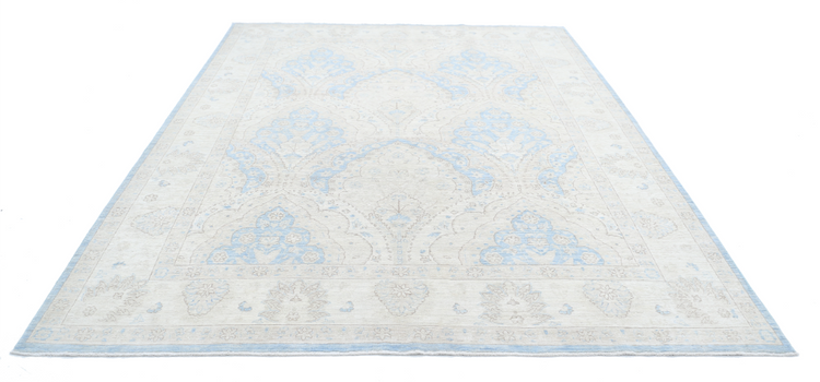 Hand Knotted Serenity Wool Rug - 8' 2" X 10' 5" 8' 2" X 10' 5" (249 X 318) / Blue / Wool