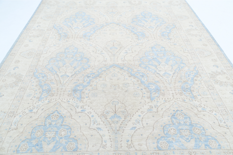 Hand Knotted Serenity Wool Rug - 8' 2" X 10' 5" 8' 2" X 10' 5" (249 X 318) / Blue / Wool