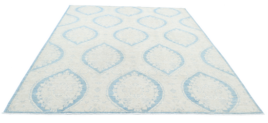 Hand Knotted Artemix Wool Rug - 8' 0" X 10' 0" 8' 0" X 10' 0" (244 X 305) / Blue / Wool