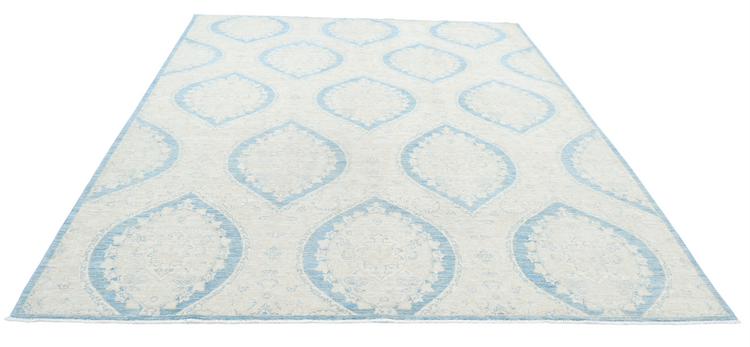 Hand Knotted Artemix Wool Rug - 8' 0" X 10' 0" 8' 0" X 10' 0" (244 X 305) / Blue / Wool