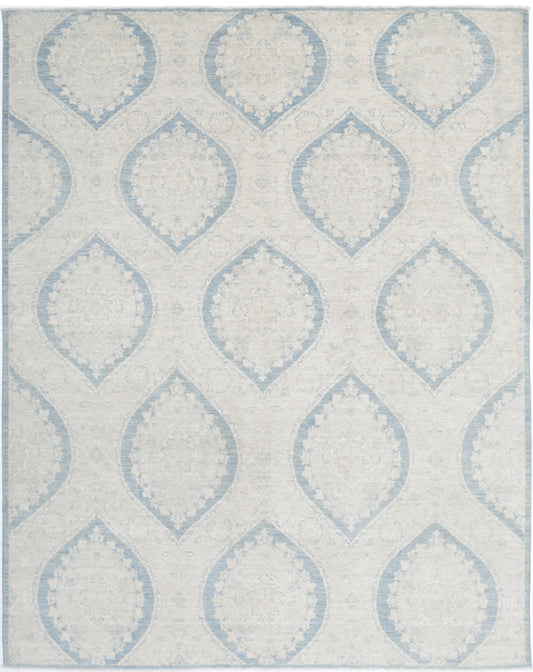 Hand Knotted Artemix Wool Rug - 8' 0" X 10' 0" 8' 0" X 10' 0" (244 X 305) / Blue / Wool