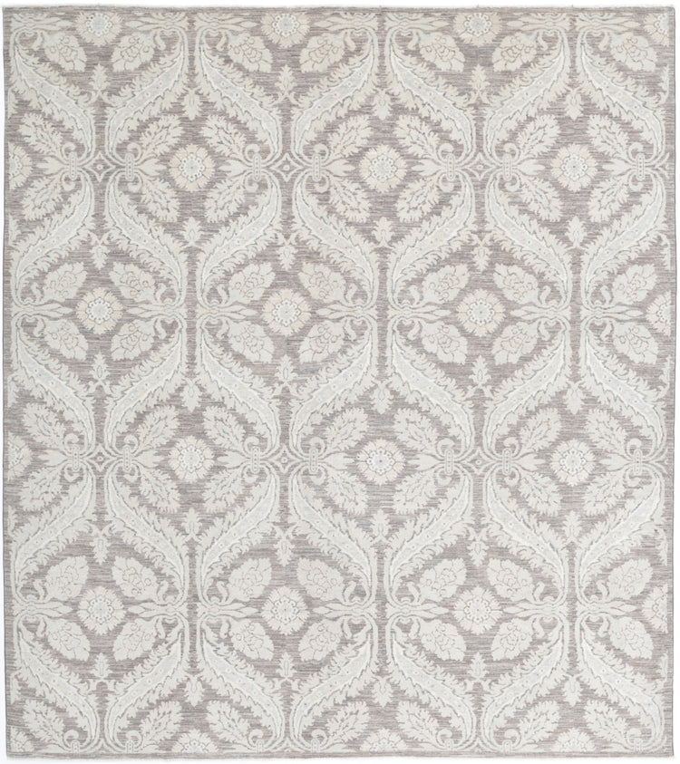 Hand Knotted Art & Craft Wool Rug - 8'0'' x 8'11''