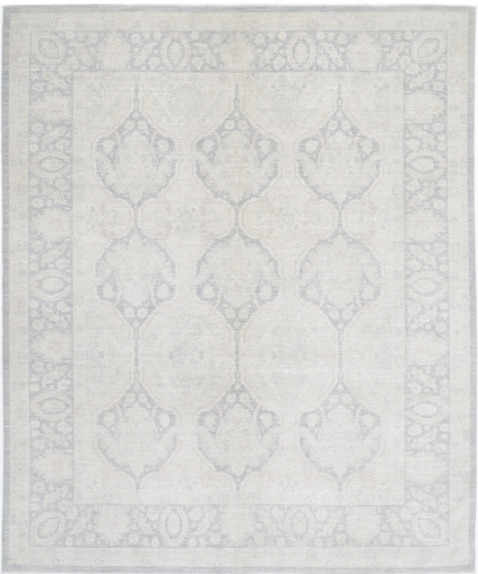 Hand Knotted Serenity Wool Rug - 8' 3" X 9' 9" 8' 3" X 9' 9" (251 X 297) / Grey / Wool