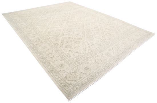 Hand Knotted Serenity Wool Rug - 9' 9" X 12' 10" 9' 9" X 12' 10" (297 X 391) / Ivory / Wool