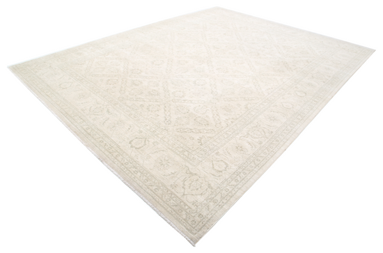 Hand Knotted Serenity Wool Rug - 9' 9" X 12' 10" 9' 9" X 12' 10" (297 X 391) / Ivory / Wool