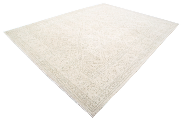 Hand Knotted Serenity Wool Rug - 9' 9" X 12' 10" 9' 9" X 12' 10" (297 X 391) / Ivory / Wool