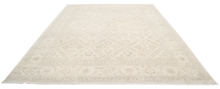 Hand Knotted Serenity Wool Rug - 9' 9" X 12' 10" 9' 9" X 12' 10" (297 X 391) / Ivory / Wool