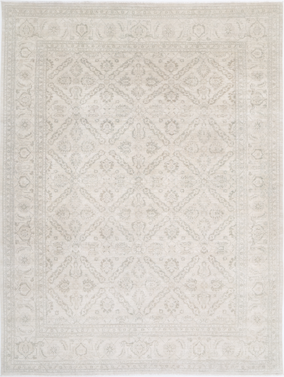 Hand Knotted Serenity Wool Rug - 9' 9" X 12' 10" 9' 9" X 12' 10" (297 X 391) / Ivory / Wool