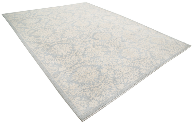 Hand Knotted Artemix Wool Rug - 10' 2" X 13' 2" 10' 2" X 13' 2" (310 X 401) / Grey / Wool