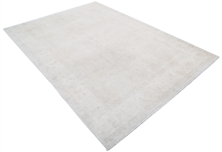 Hand Knotted Serenity Wool Rug - 5' 11" X 8' 4" 5' 11" X 8' 4" (180 X 254) / Ivory / Wool