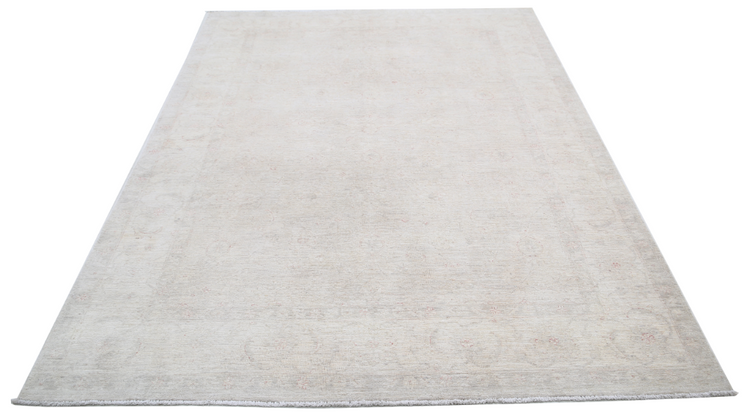 Hand Knotted Serenity Wool Rug - 5' 11" X 8' 4" 5' 11" X 8' 4" (180 X 254) / Ivory / Wool