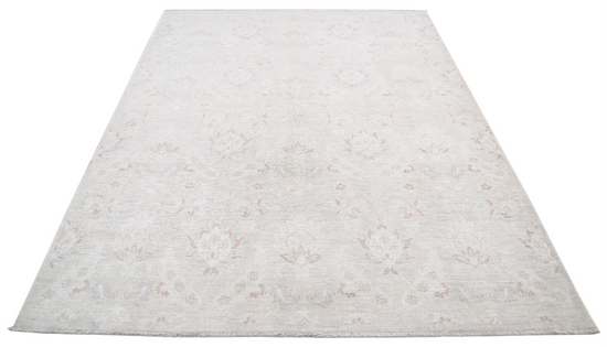 Hand Knotted Artemix Wool Rug - 6' 2" X 8' 0" 6' 2" X 8' 0" (188 X 244) / Ivory / Wool