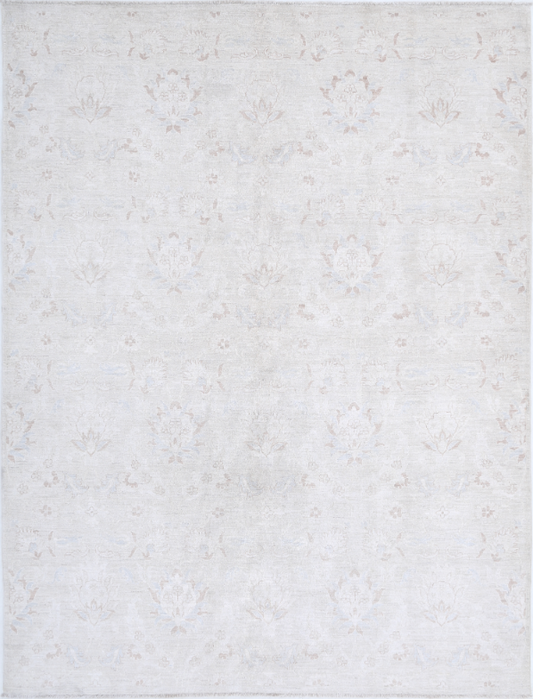 Hand Knotted Artemix Wool Rug - 6' 2" X 8' 0" 6' 2" X 8' 0" (188 X 244) / Ivory / Wool