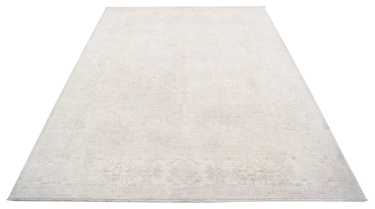 Hand Knotted Serenity Wool Rug - 6' 1" X 7' 11" 6' 1" X 7' 11" (185 X 241) / Ivory / Wool