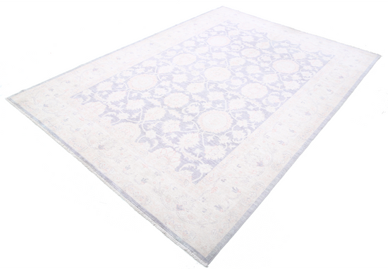 Hand Knotted Serenity Wool Rug - 6' 4" X 8' 5" 6' 4" X 8' 5" (193 X 257) / Lilac / Wool